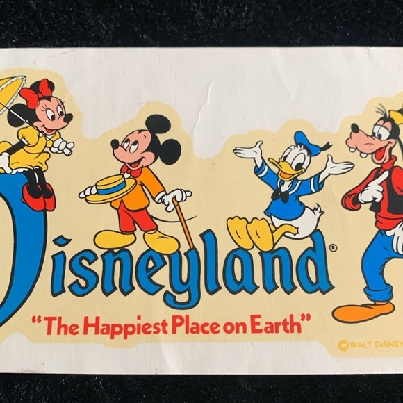 Vintage Disneyland Decal Transfer Souvenir The Happiest Place On Earth - Picture 3 of 7
